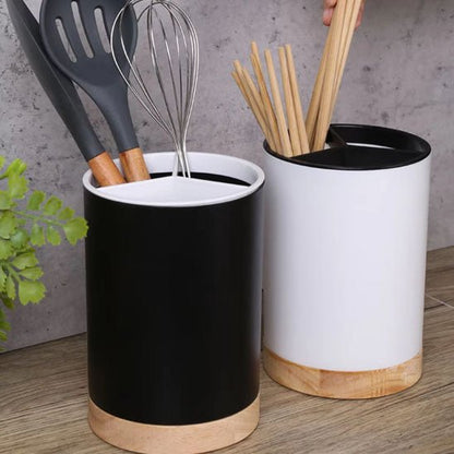 Pot ustensiles cuisine rotatif | OrganizPro - Outils Gourmets