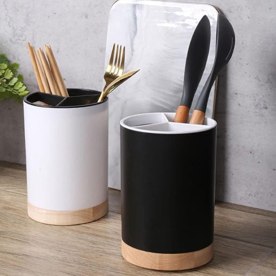 Pot ustensiles cuisine rotatif | OrganizPro - Outils Gourmets