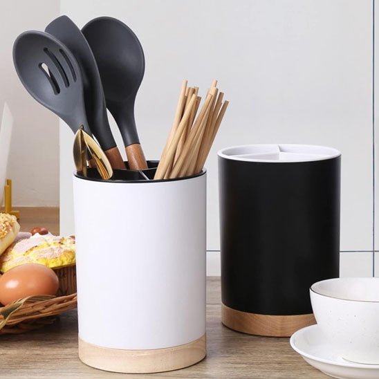 Pot ustensiles cuisine rotatif | OrganizPro - Outils Gourmets