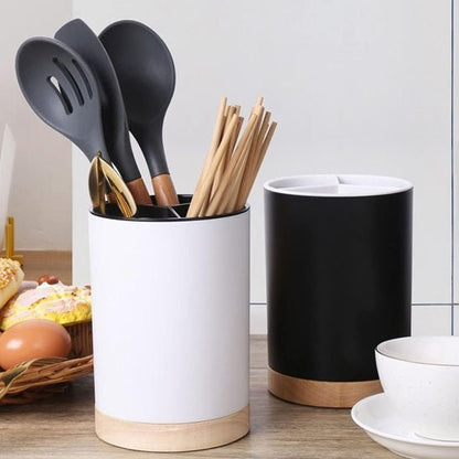 Pot ustensiles cuisine rotatif | OrganizPro - Outils Gourmets